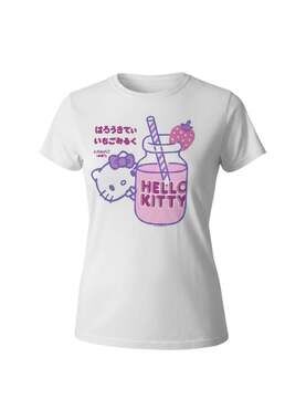 Sanrio Hello Kitty Strawberry Milk Kawaii Graphic Tee